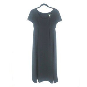 J Crew Long Formal Dress Womens 2 Black Short Sleeve Wedding Holiday Party